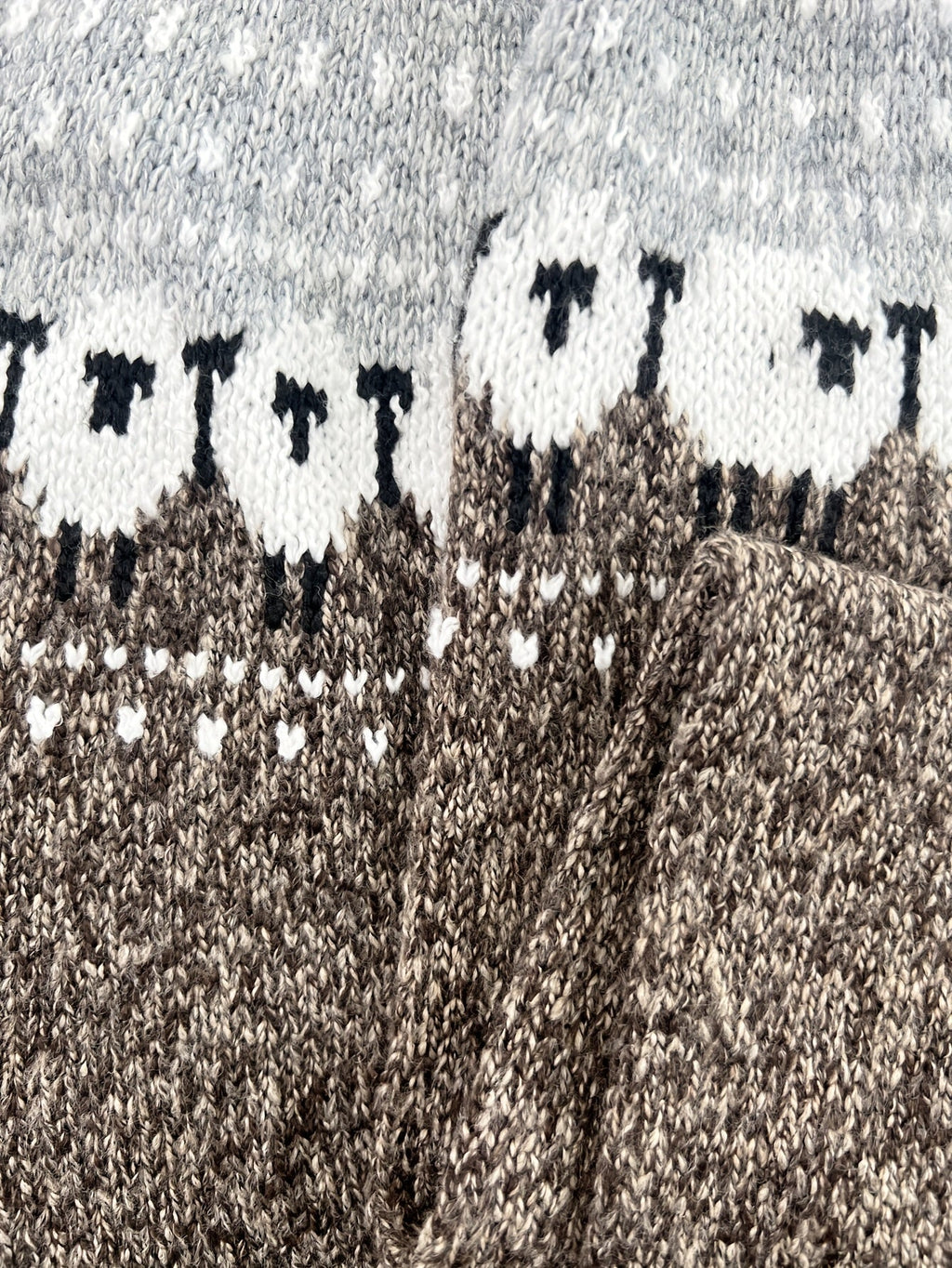 Lucienne - Elegant Winter Sweater with Sheep Jacquard Pattern