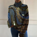 Natalie - Luxury beaded knit turtleneck sweater