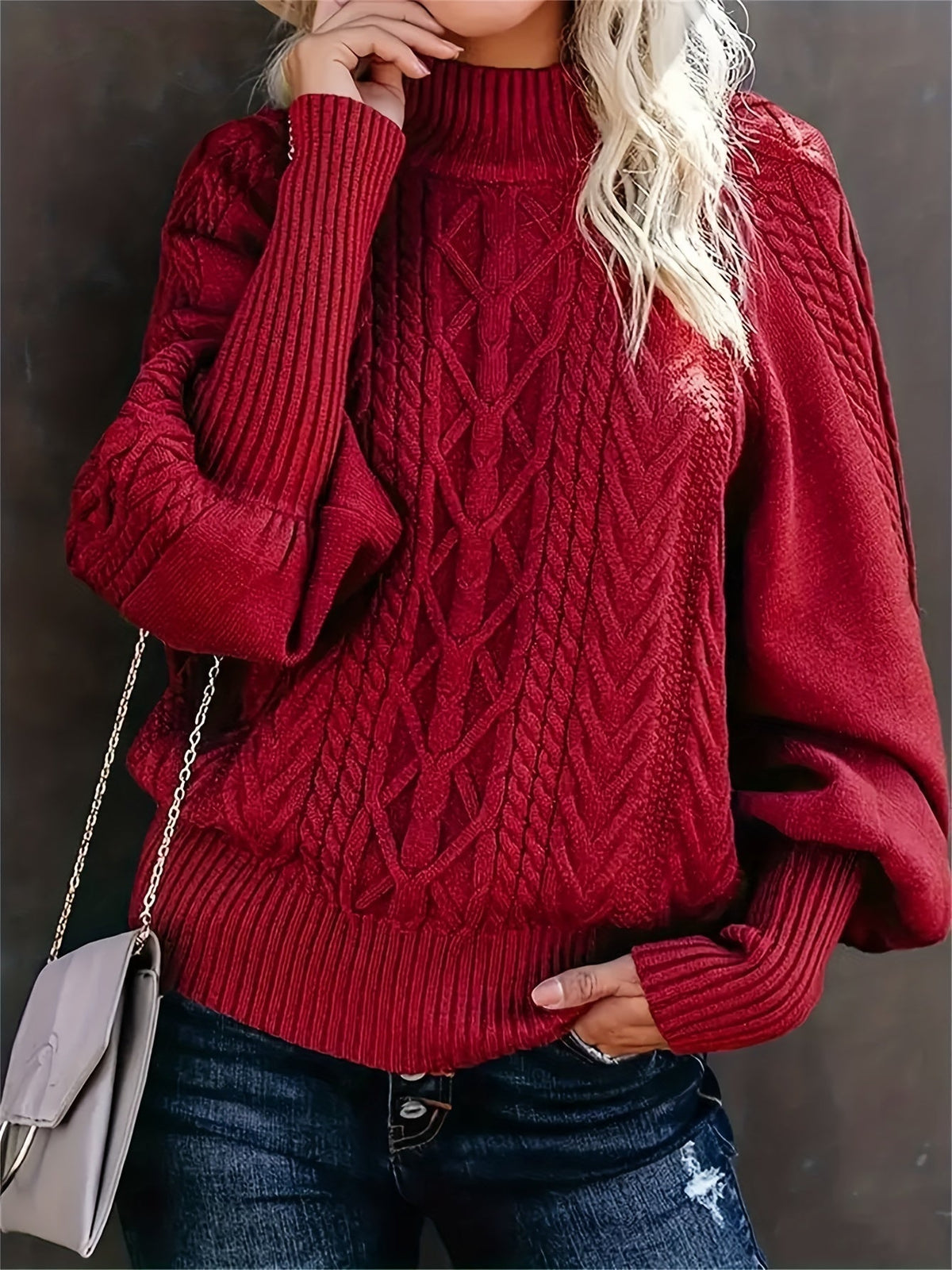 Phyllis - Casual Long Sleeve Knitted Sweater