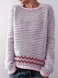 Lillian - Casual sweater with subtle stripes